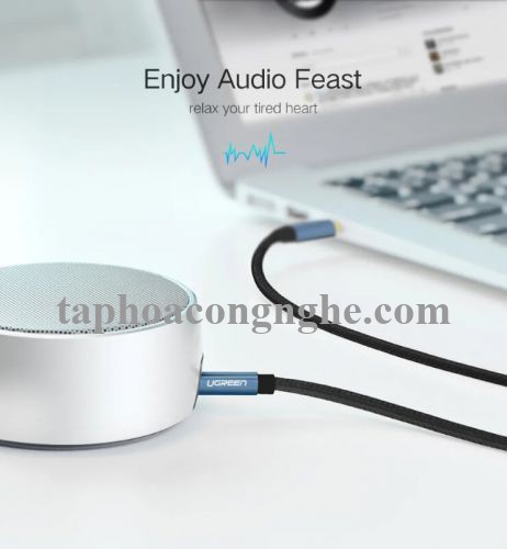 Ugreen 10684 0.5M màu Xanh Cáp âm thanh 2 đầu 3.5mm dương AV112 30010684